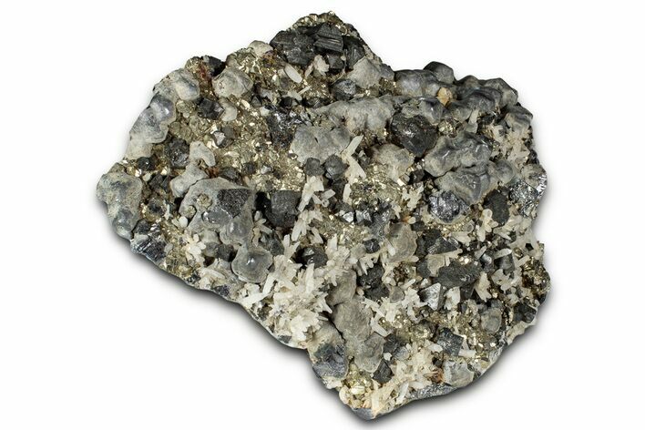 Sparkling Galena, Sphalerite, Pyrite, and Quartz Cluster - Kosovo #358988